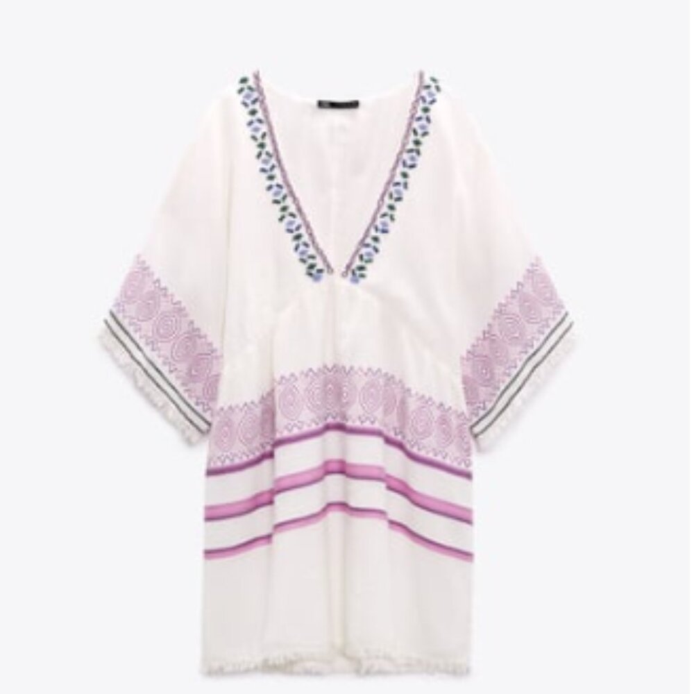 Short Jacquard Embroidered Dress